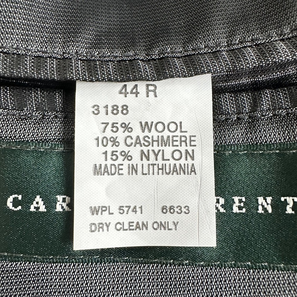 Oscar de la Renta Men's Blazer Jacket 44 R Black Wool Cashmere Nylon‎ Old Money - Picture 7 of 10